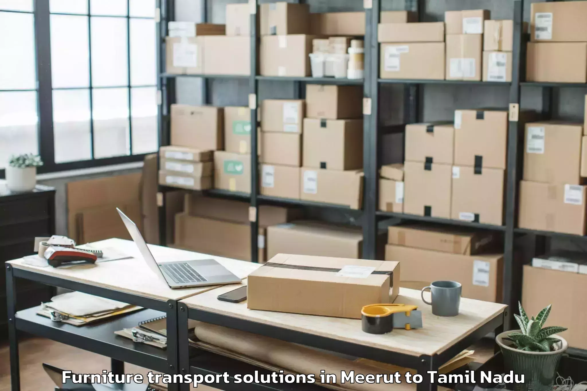 Book Meerut to Iluppur Furniture Transport Solutions